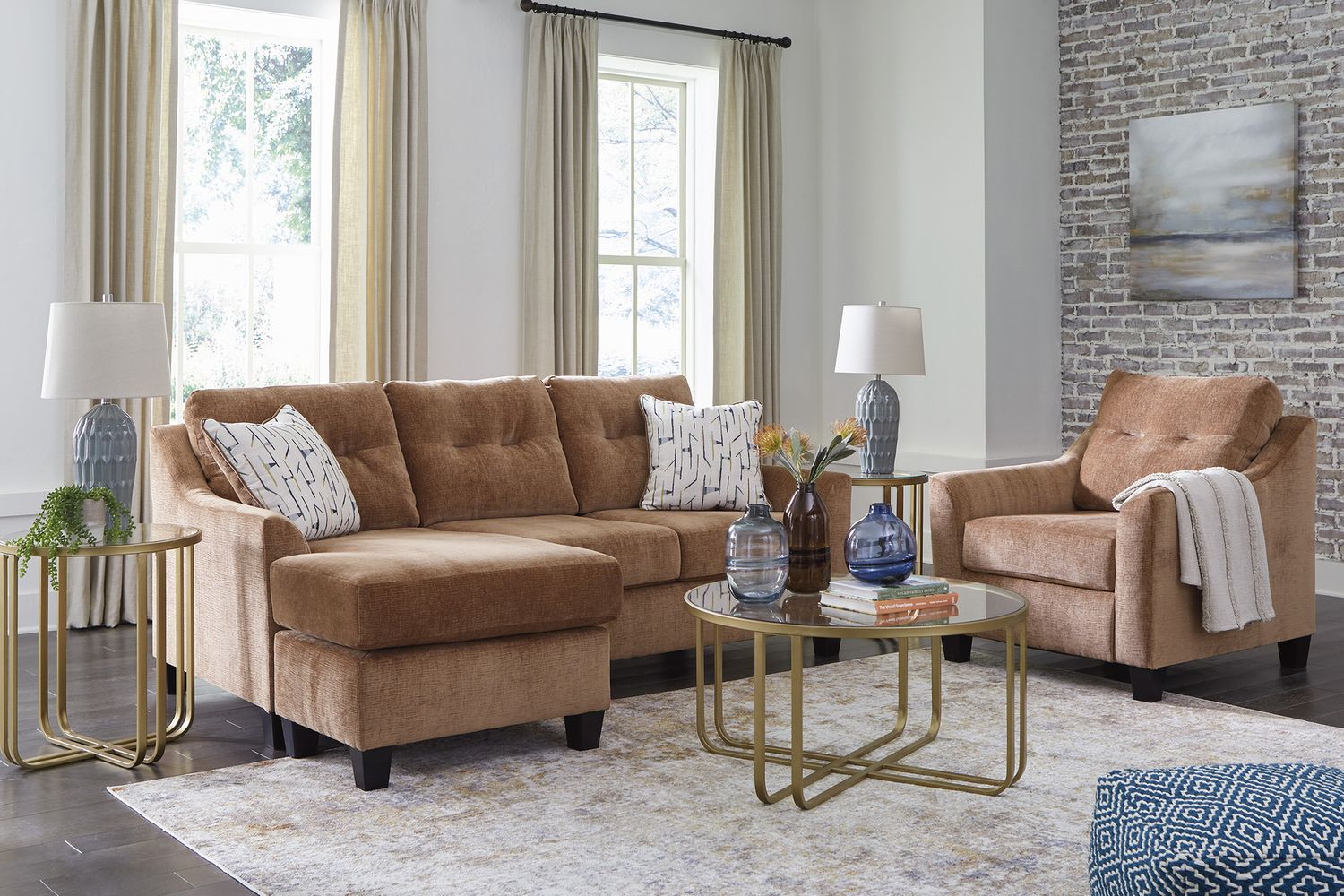 Amity Bay Sofa Chaise In Clay 6720418