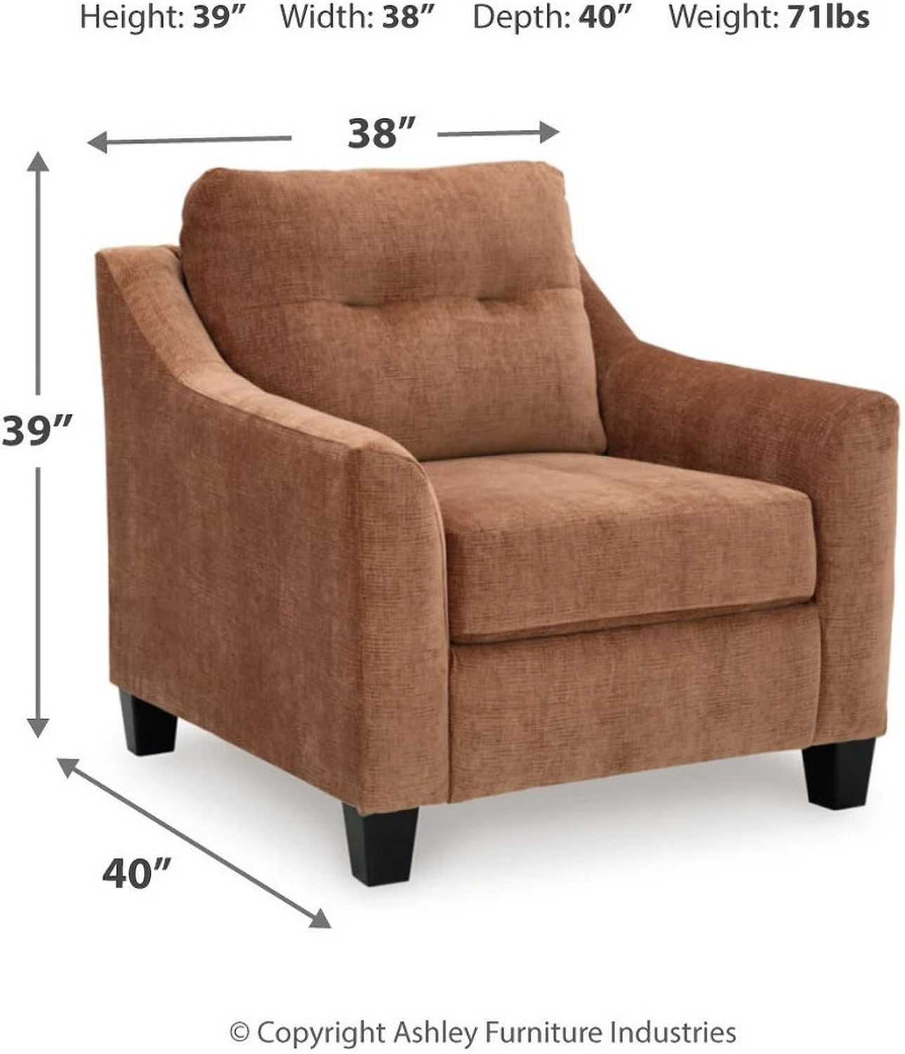 Amity Bay Chair In Clay 6720420