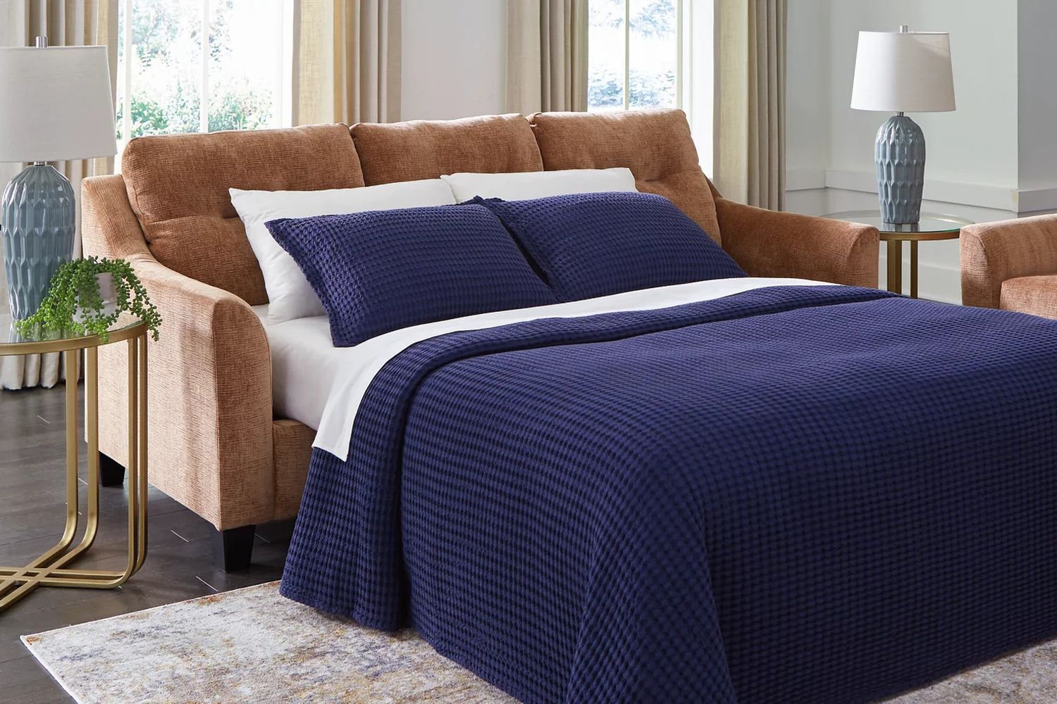 Amity Bay Queen Sofa Chaise Sleeper In Clay 6720468