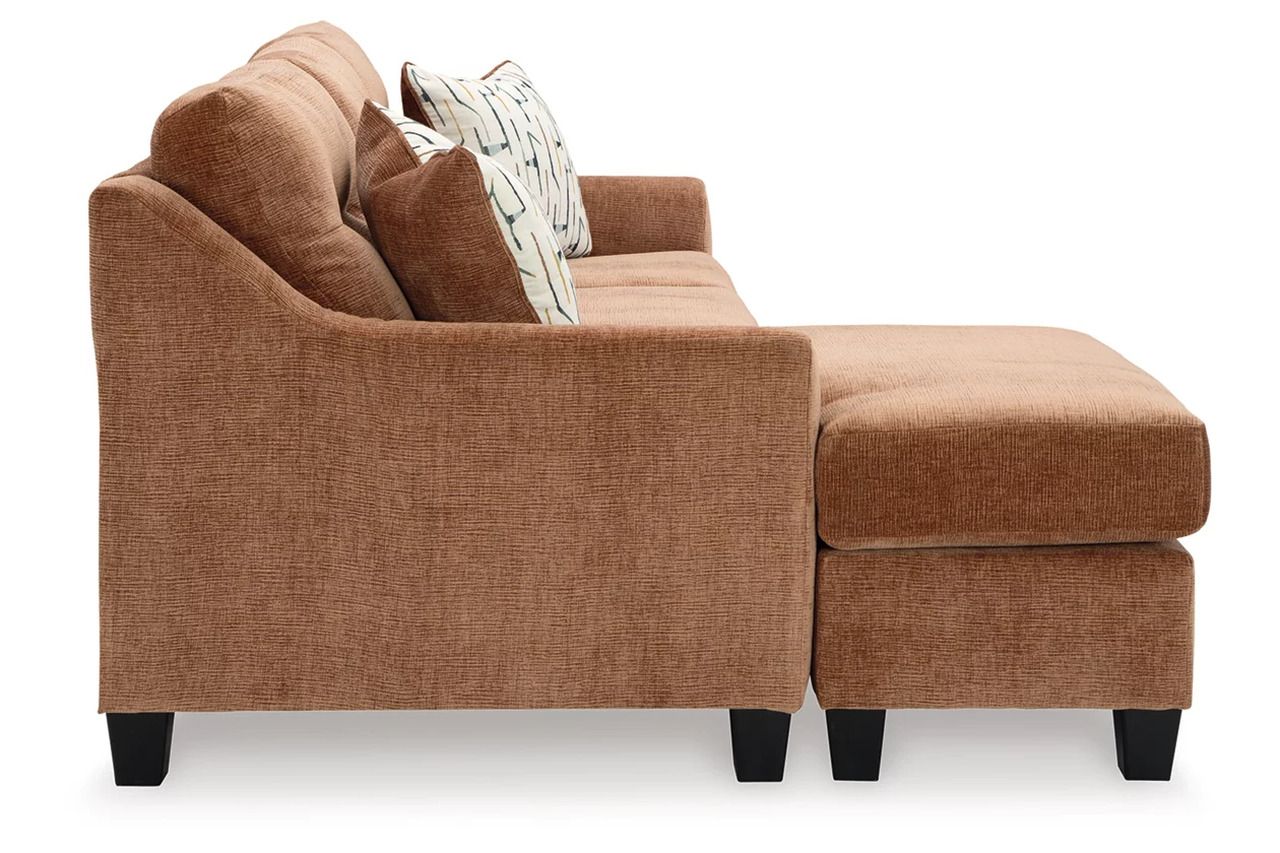 Amity Bay Sofa Chaise Sleeper with Chairs and Ottomans In Clay 67204U4