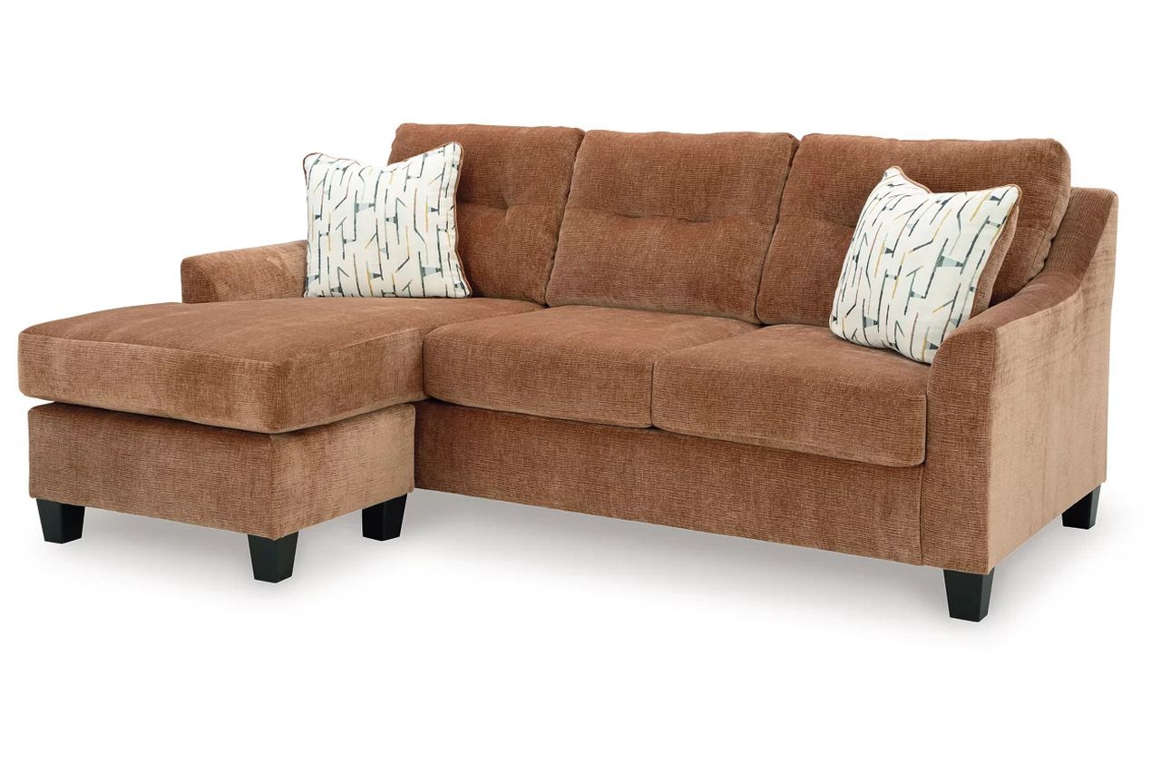 Amity Bay Sofa Chaise Sleeper with Chairs and Ottomans In Clay 67204U4