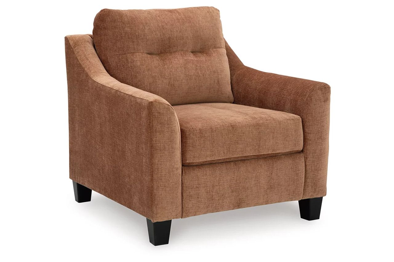 Amity Bay Sofa Chaise Sleeper with Chairs and Ottomans In Clay 67204U4