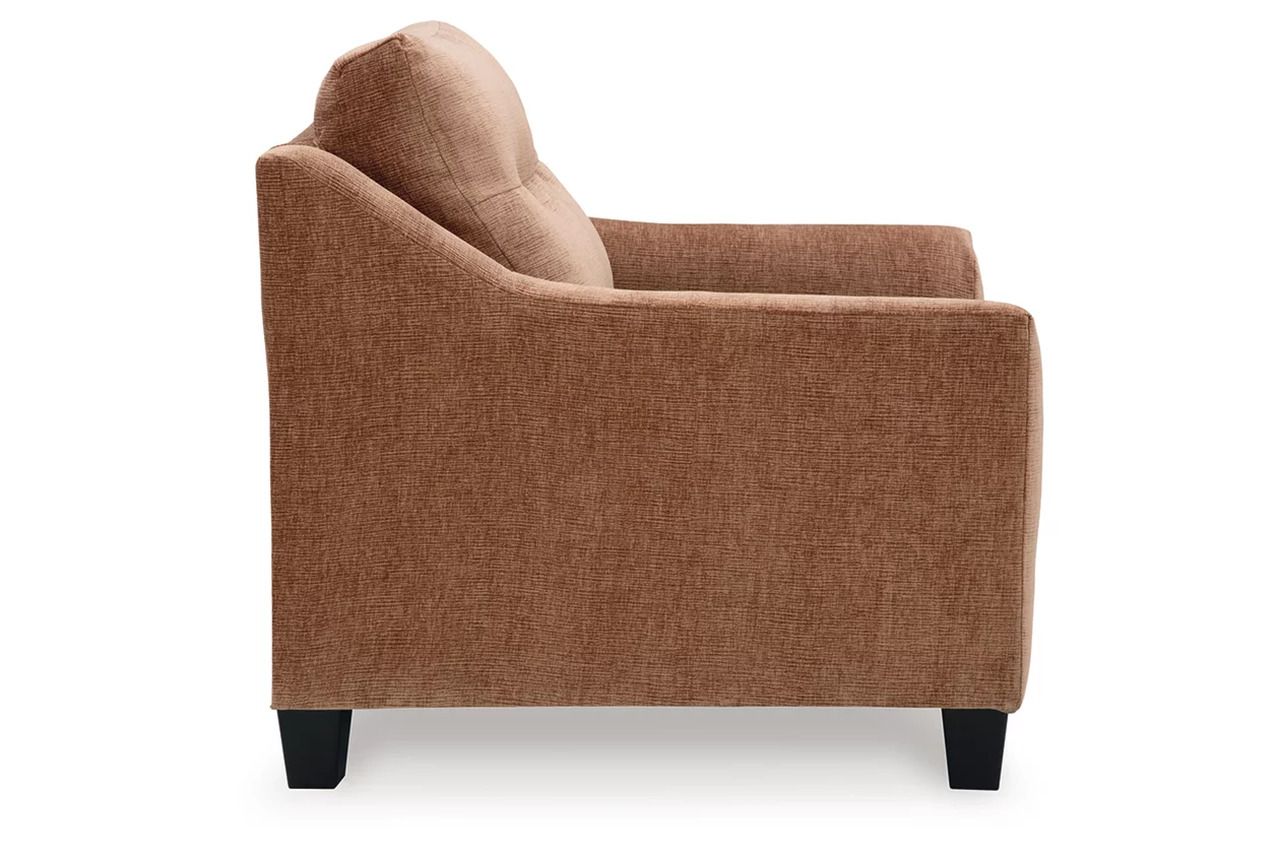Amity Bay Sofa Chaise Sleeper with Chairs and Ottomans In Clay 67204U4