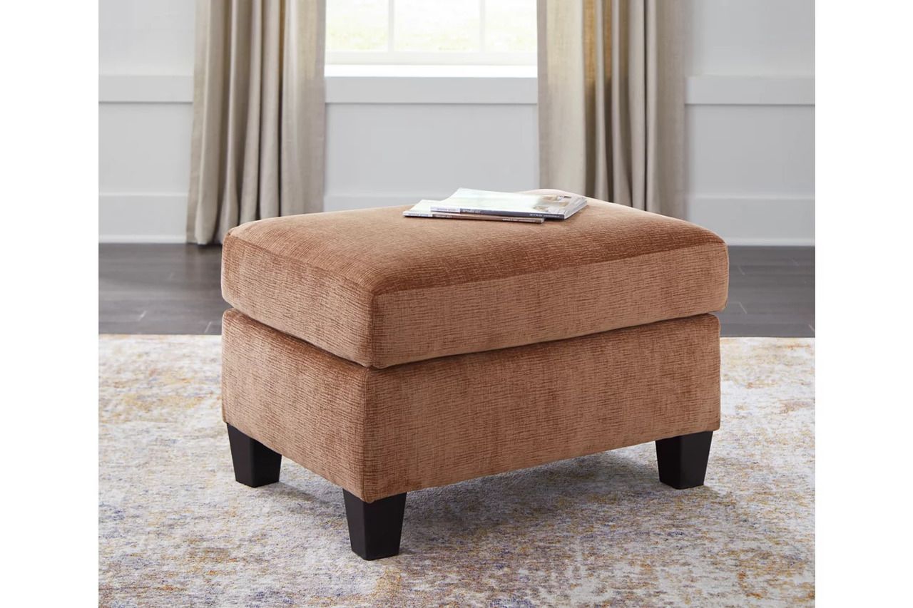 Amity Bay Sofa Chaise Sleeper with Chairs and Ottomans In Clay 67204U4