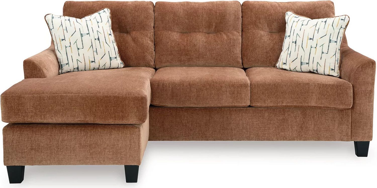 Amity Bay Sofa Chaise Sleeper with Chairs and Ottomans In Clay 67204U4