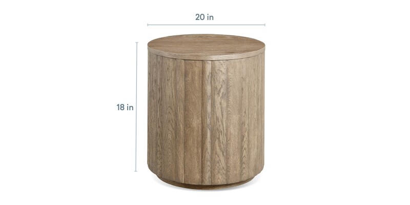 Andora Round Plinth End Table 67300643