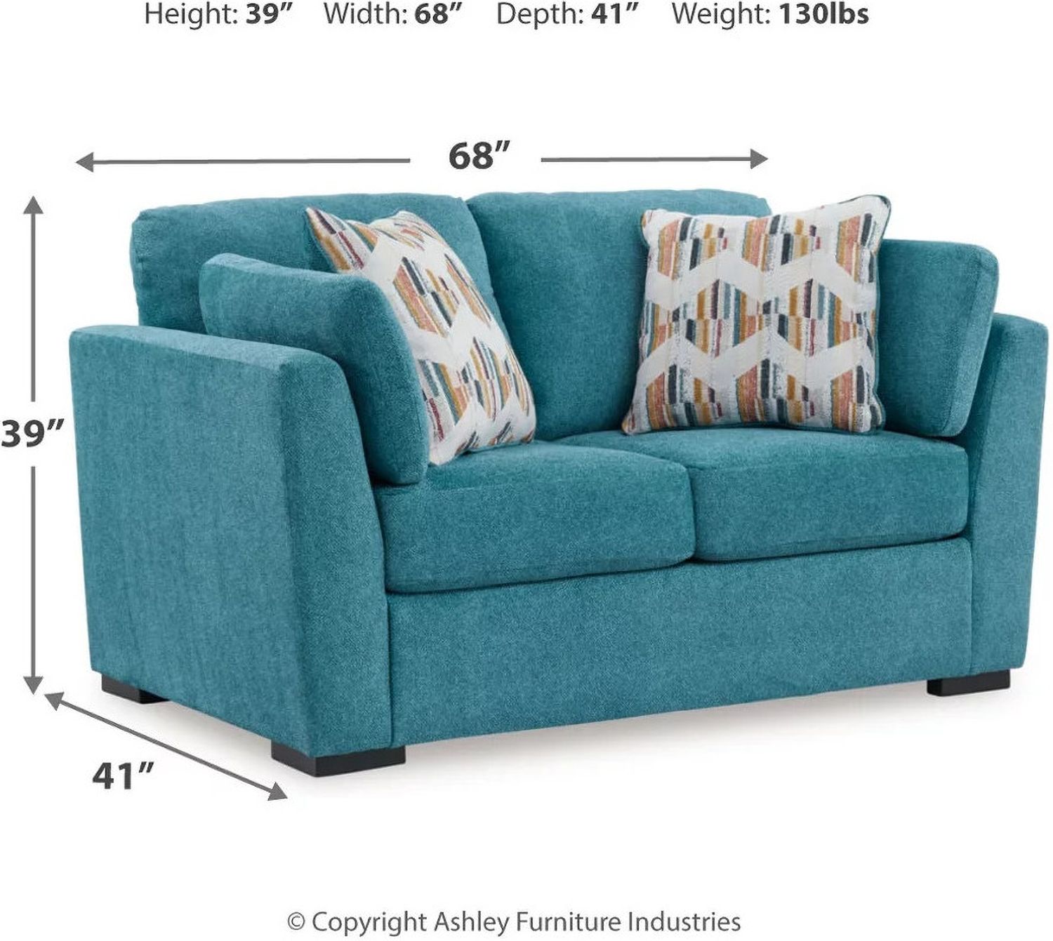 Keerwick Loveseat In Teal 6750735
