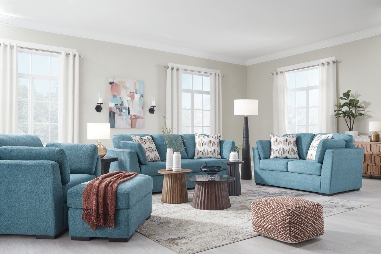 Keerwick Loveseat In Teal 6750735