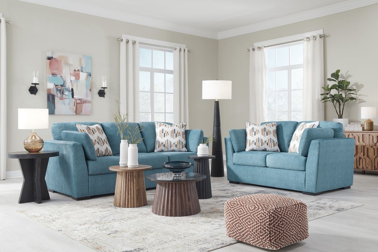 Keerwick Loveseat In Teal 6750735