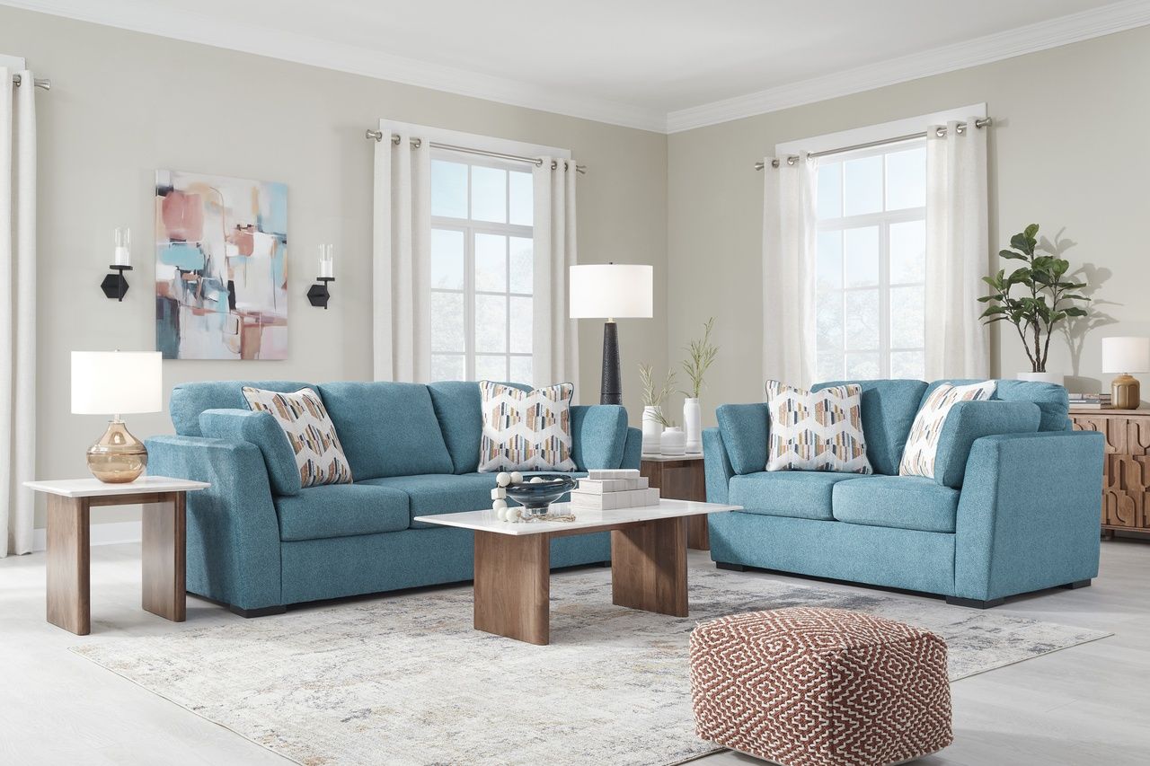 Keerwick Loveseat In Teal 6750735
