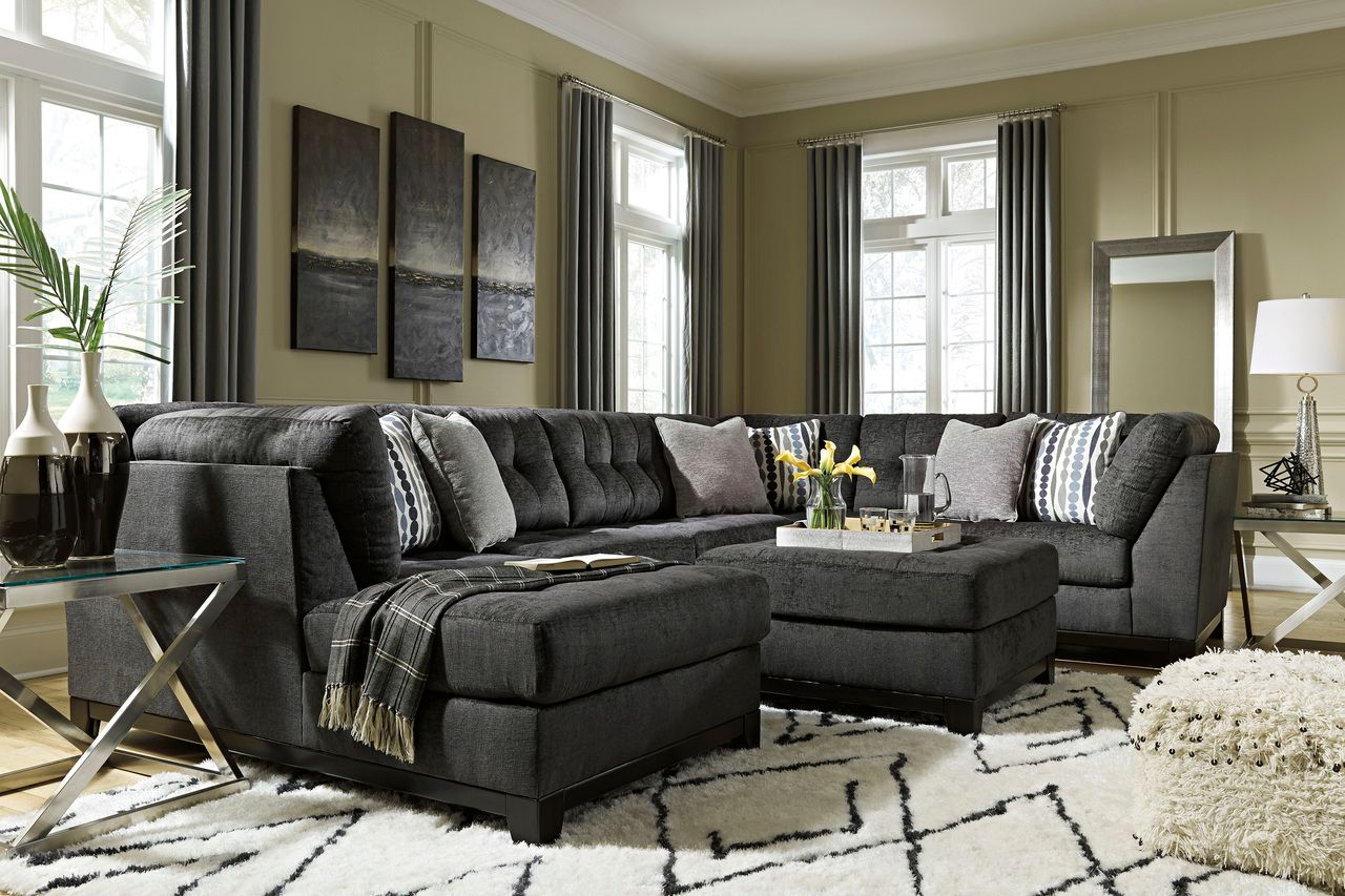 Reidshire 3-Piece Sectional with LAF Chaise In Steel 67622S1