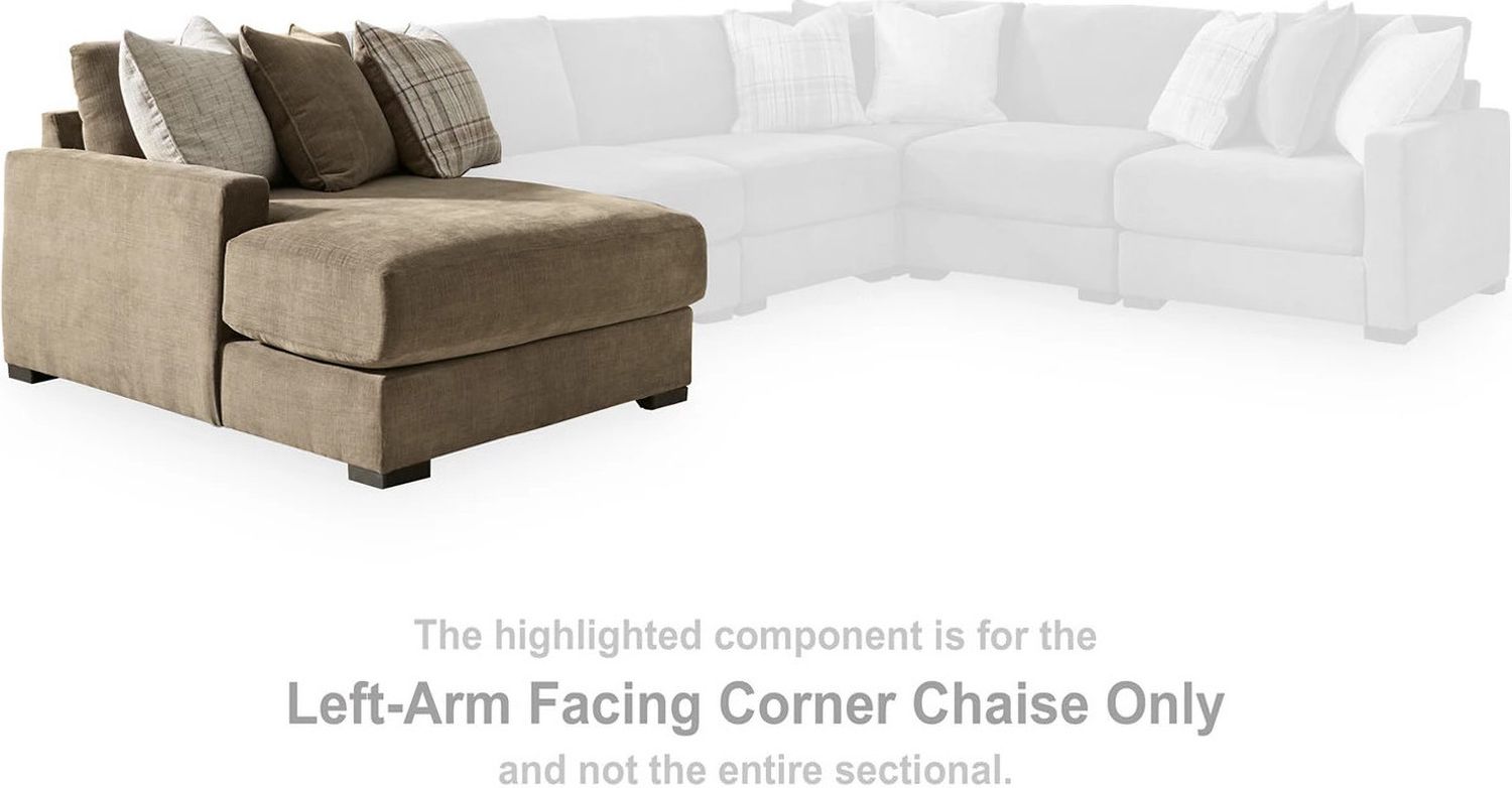 Camellia-Court 3-Piece Sectional with LAF Chaise In Coffee 68207S5