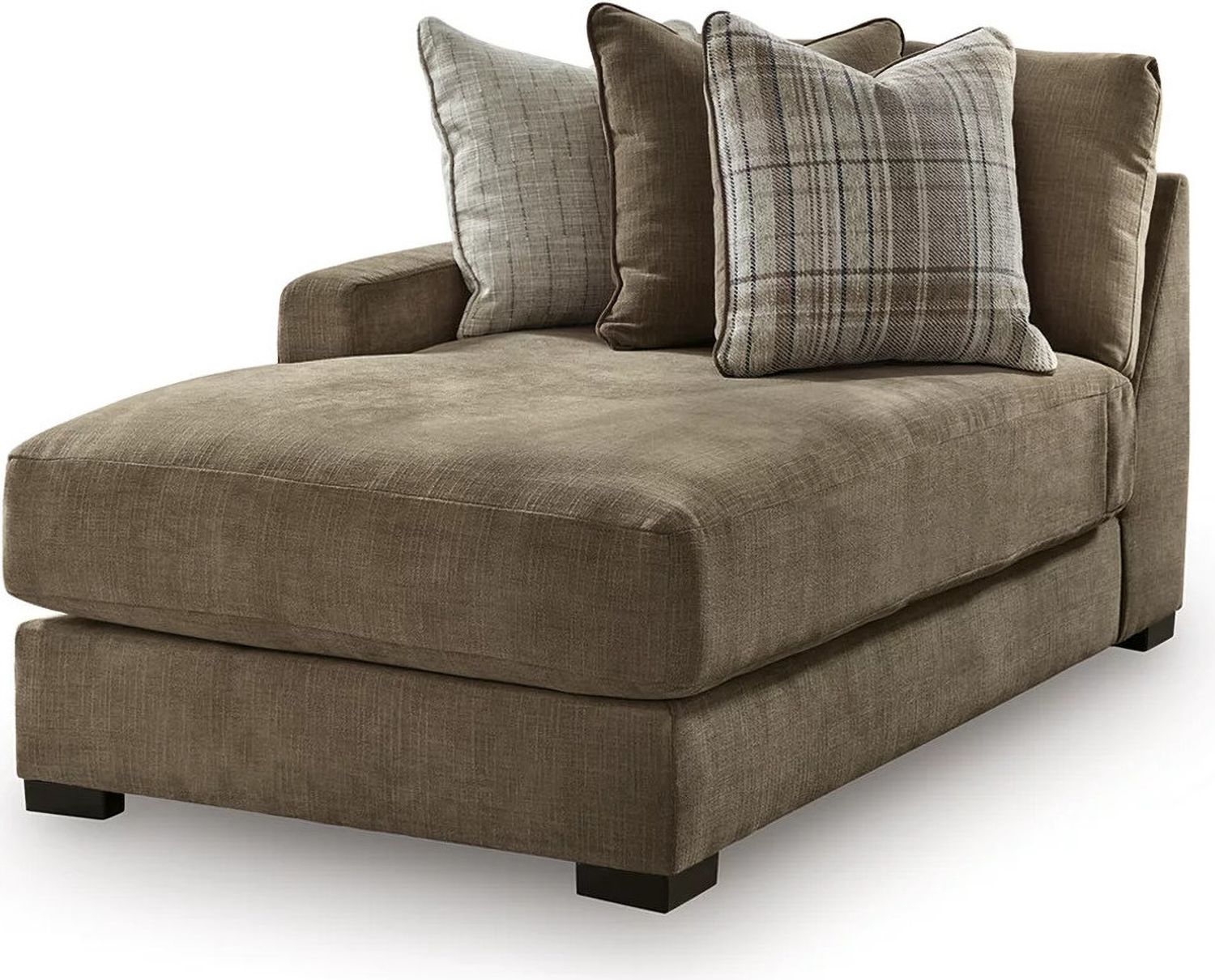 Camellia-Court 3-Piece Sectional with LAF Chaise In Coffee 68207S5