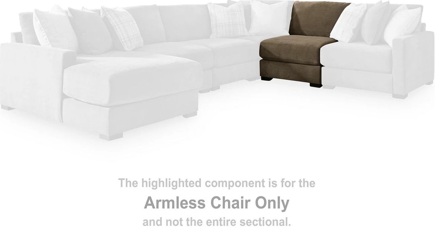 Camellia-Court 3-Piece Sectional with RAF Chaise In Coffee 68207S6