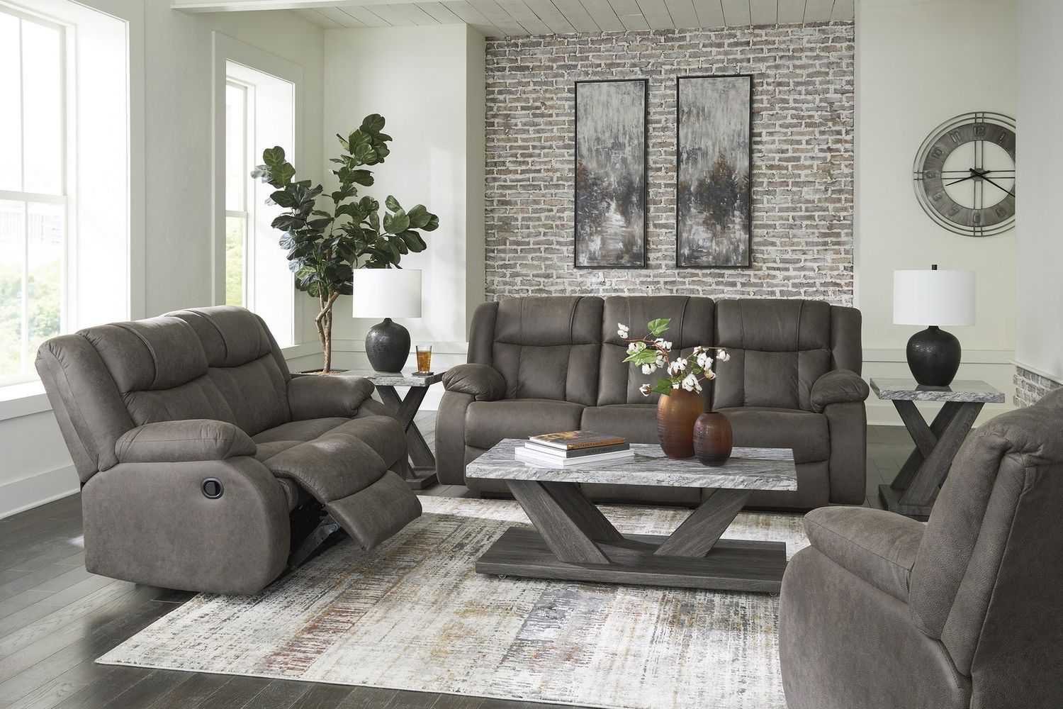 First Base Rocker Recliner In Gunmetal 6880425