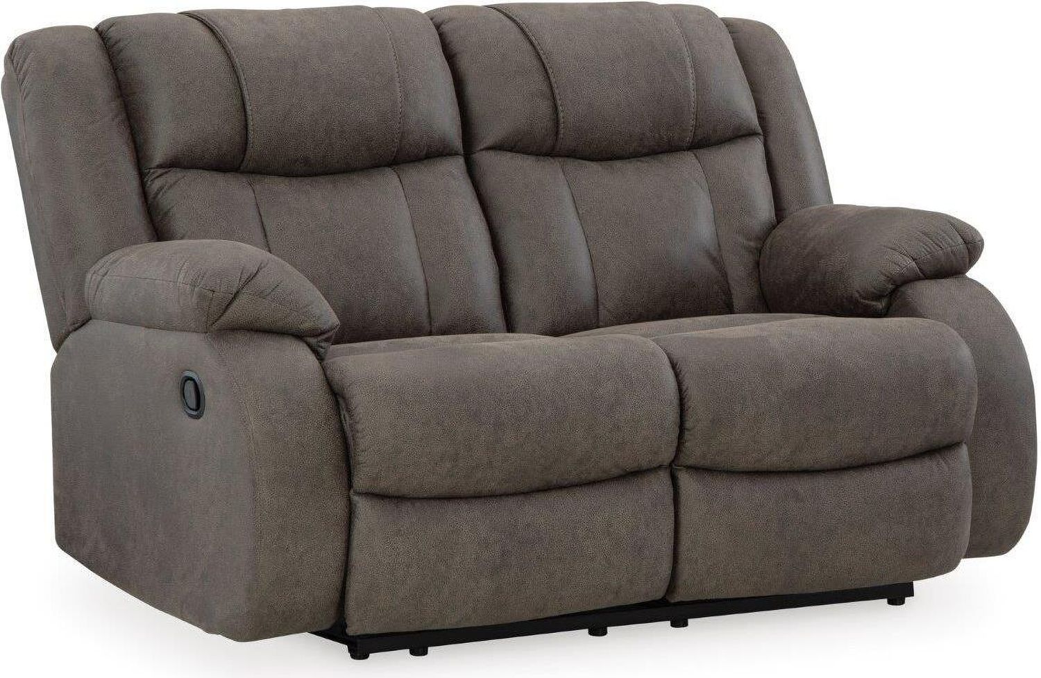 First Base Reclining Loveseat In Gunmetal 6880486