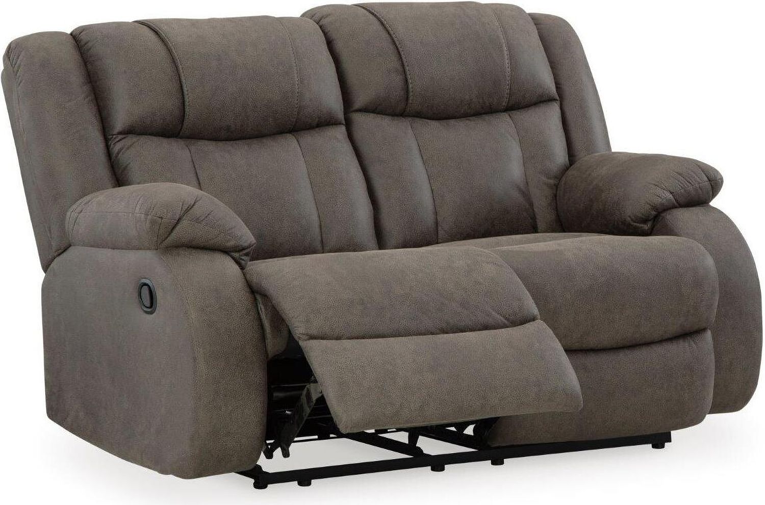 First Base Reclining Loveseat In Gunmetal 6880486