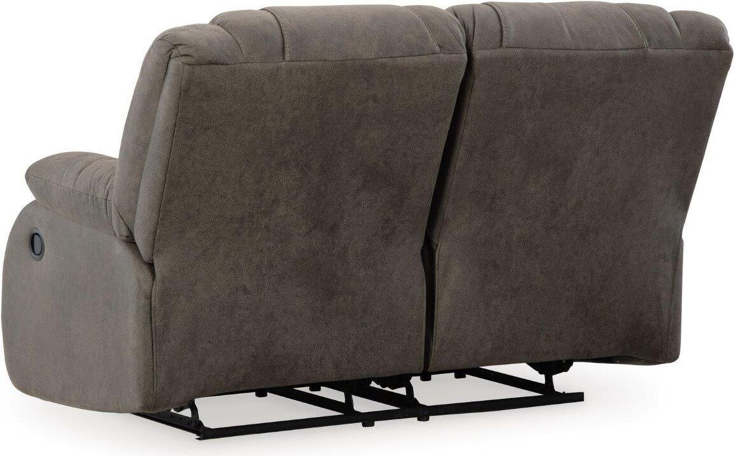 First Base Reclining Loveseat In Gunmetal 6880486