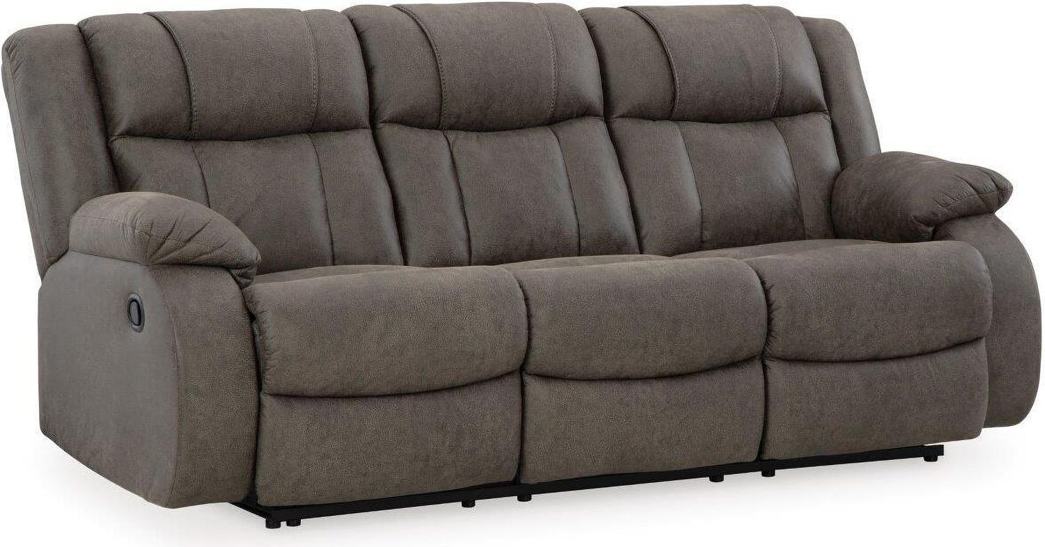 First Base Reclining Sofa In Gunmetal 6880488