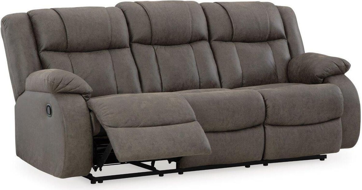 First Base Reclining Sofa In Gunmetal 6880488