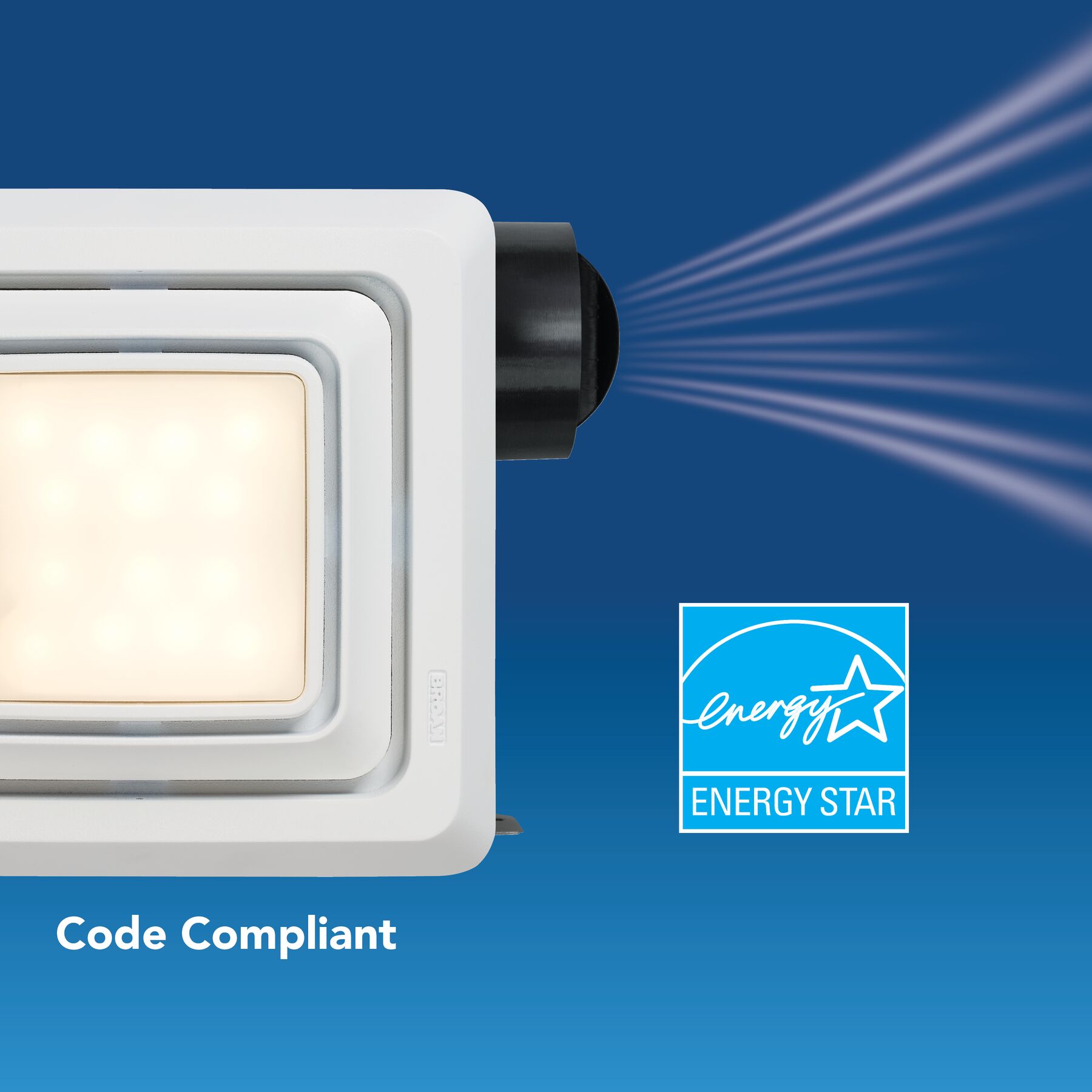 Bath Exhaust Fan w/LED Light, 50 CFM, , 2.0 Sones 688ESL