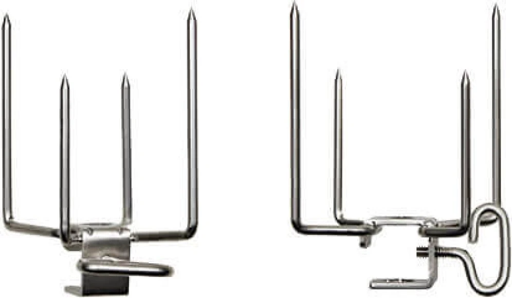 Commercial Quality Rotisserie Forks Four Prongs, Set of Two 69001