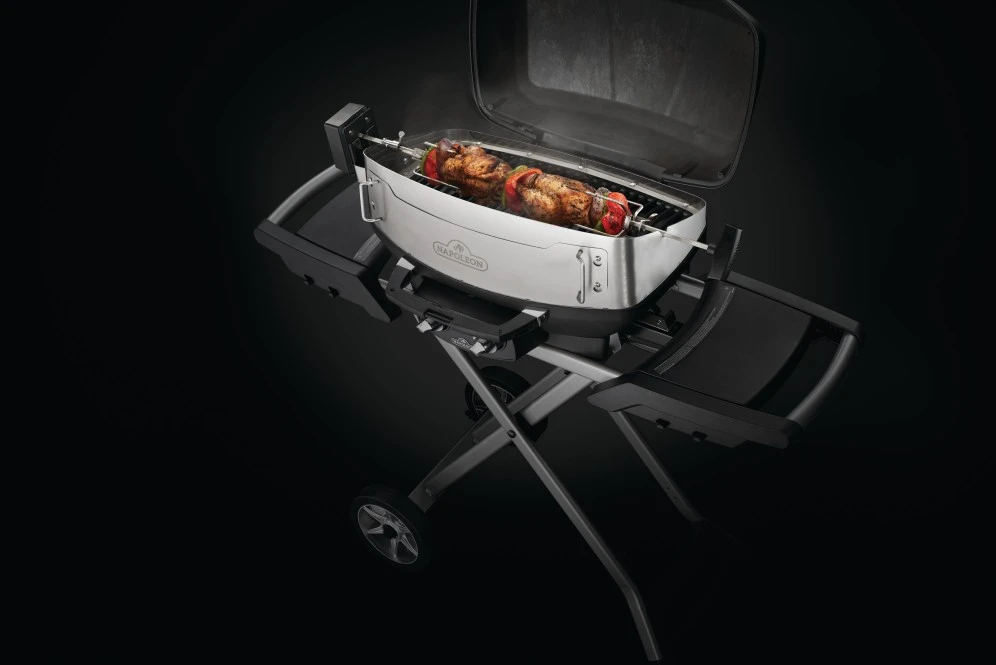Heavy Duty Rotisserie and Shroud for PRO/TravelQ™ 285 Portable Grill Models 69281