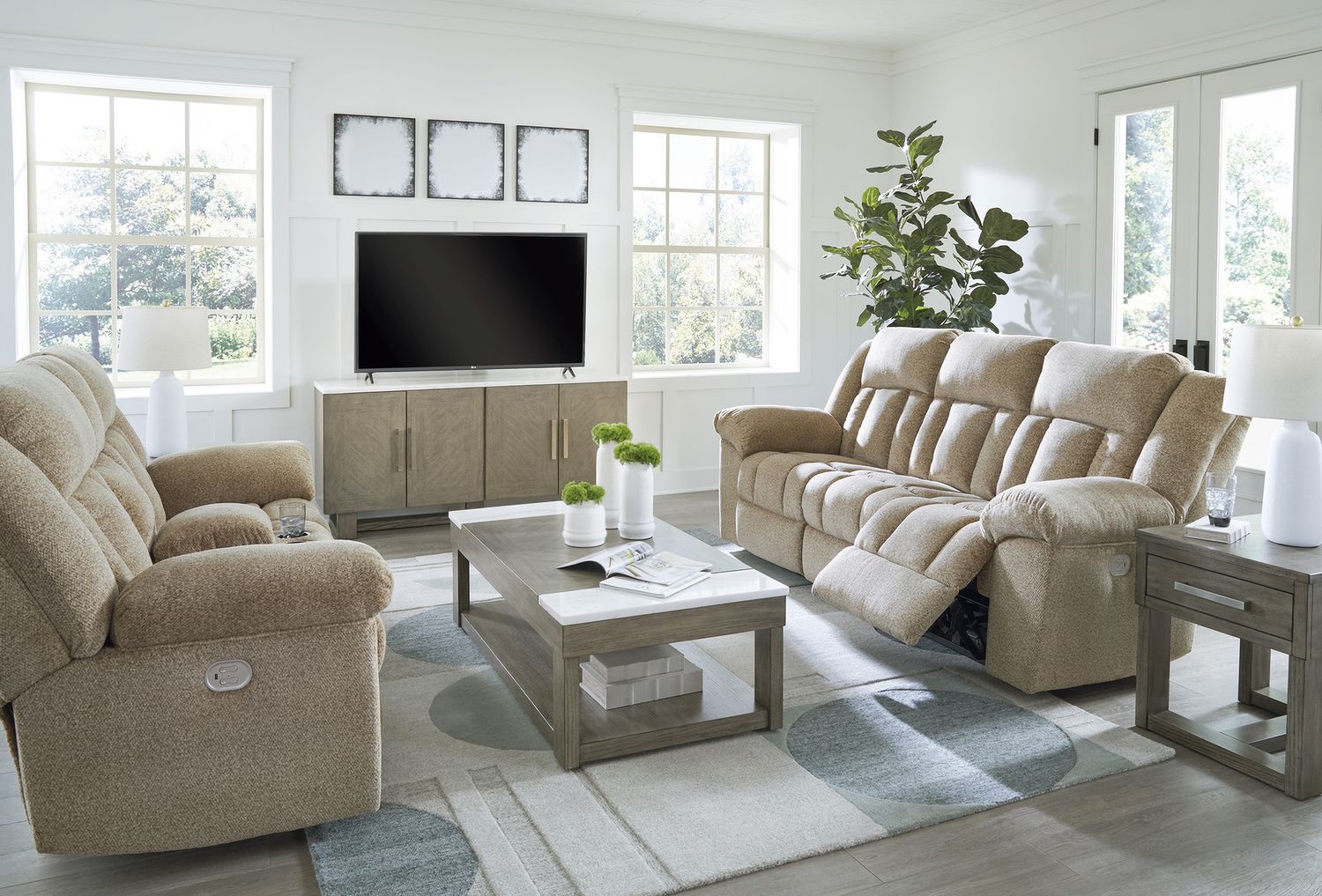 Tip-Off Power Reclining Sofa In Wheat 6930515