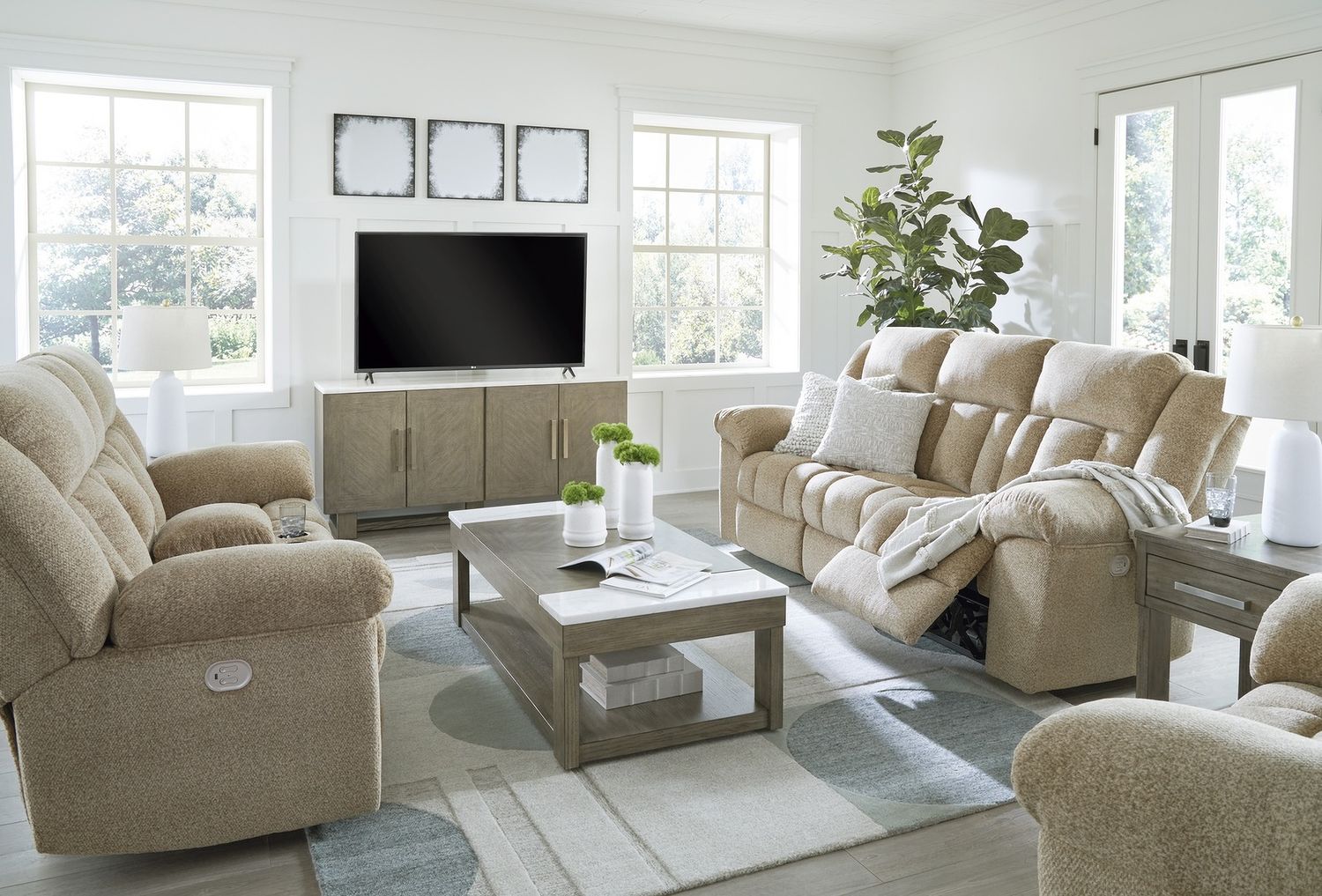 Tip-Off Power Reclining Loveseat In Wheat 6930518