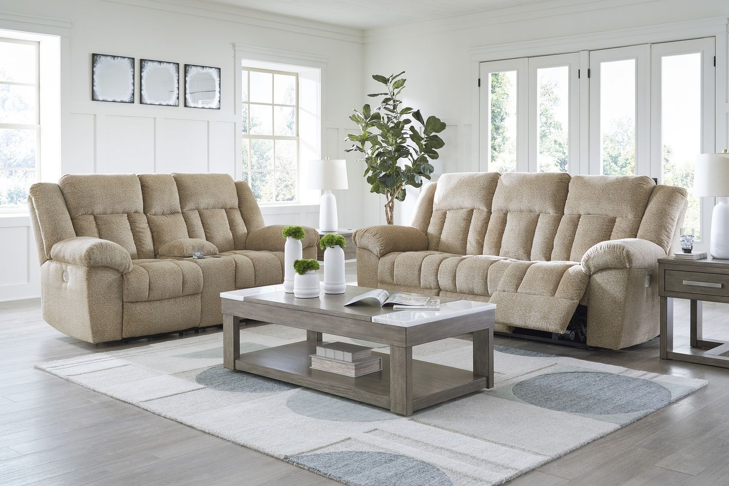 Tip-Off Power Reclining Loveseat In Wheat 6930518