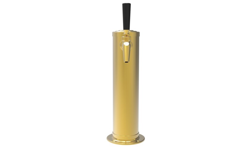 Air-Cooled Beer Dispensing Kit - Draft Arm, 1 Faucet in Tarnish-Free Brass 695261DATF