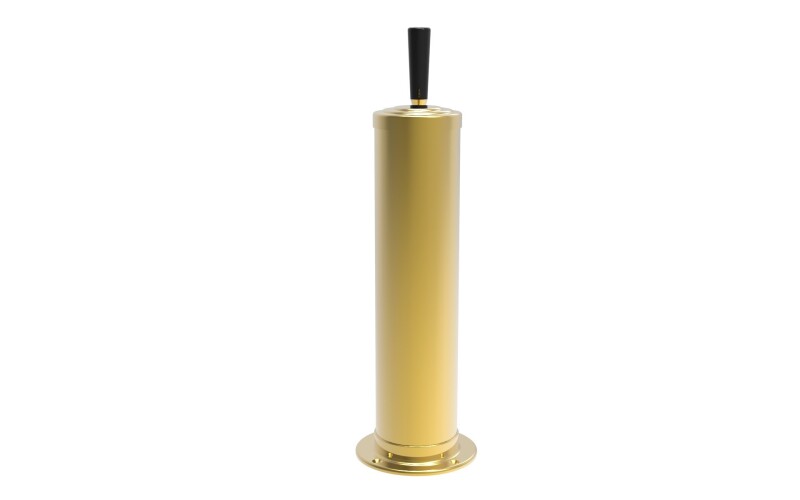 Air-Cooled Beer Dispensing Kit - Draft Arm, 1 Faucet in Tarnish-Free Brass 695261DATF