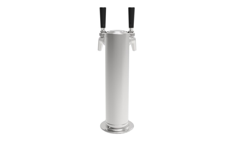 Air-Cooled Beer Dispensing Kit - Draft Arm, 2 Faucet in Polished Chrome 695262DA