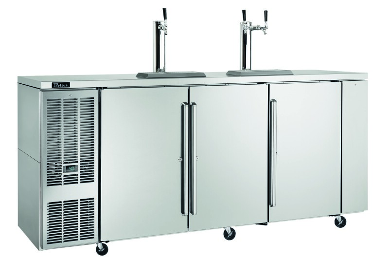 Air-Cooled Beer Dispensing Kit - Draft Arm, 2 Faucet in Tarnish-Free Brass 695262DATF
