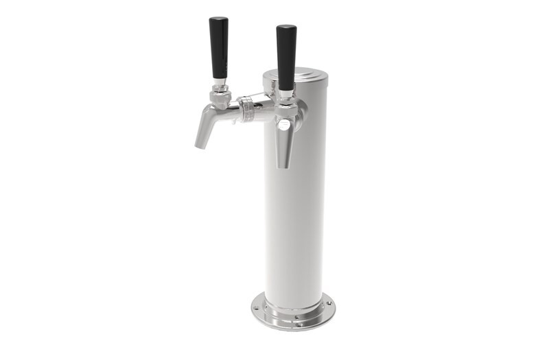 Air-Cooled Wine Dispensing Kit - Draft Arm, 2 Faucet in Polished Chrome 69526W2DA