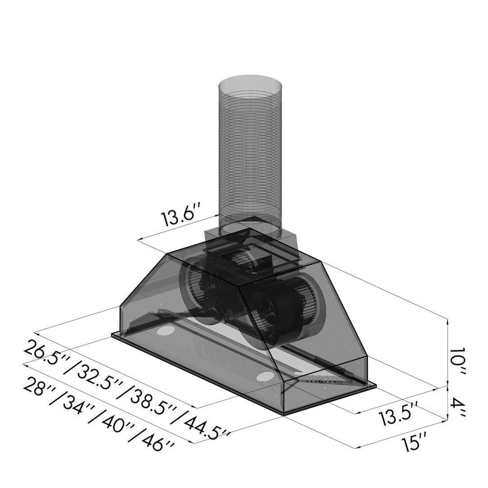 28 In. Ducted Wall Mount Range Hood Insert In Stainless Steel 69528