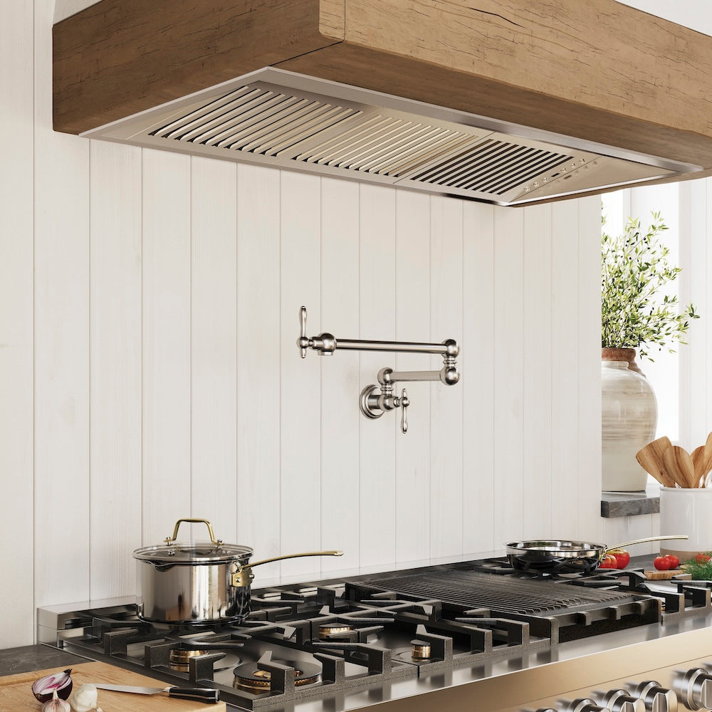 46 In. Ducted Wall Mount Range Hood Insert In Outdoor Approved Stainless Steel 69530446