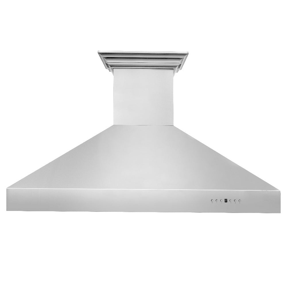 36 In. Crownsound™ Ducted Vent Wall Mount Range Hood In Stainless Steel With Built-in Bluetooth Speakers 697CRNBT36