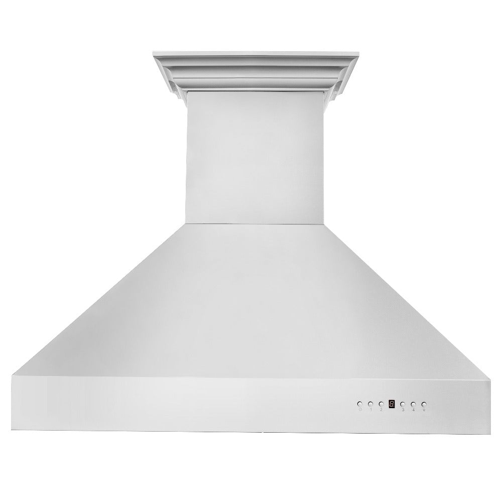 42 In. Crownsound™ Ducted Vent Professional Wall Mount Range Hood In Stainless Steel With Built-in Bluetooth Speakers 697CRNBT42