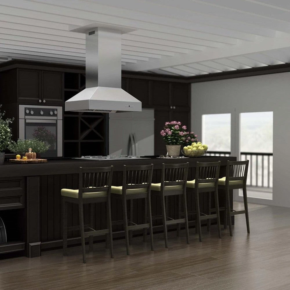 36 in. Ducted Island Mount Range Hood 697I30436