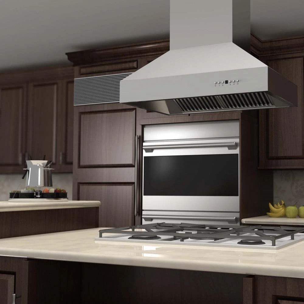 42 in. Ducted Island Mount Range Hood 697I30442