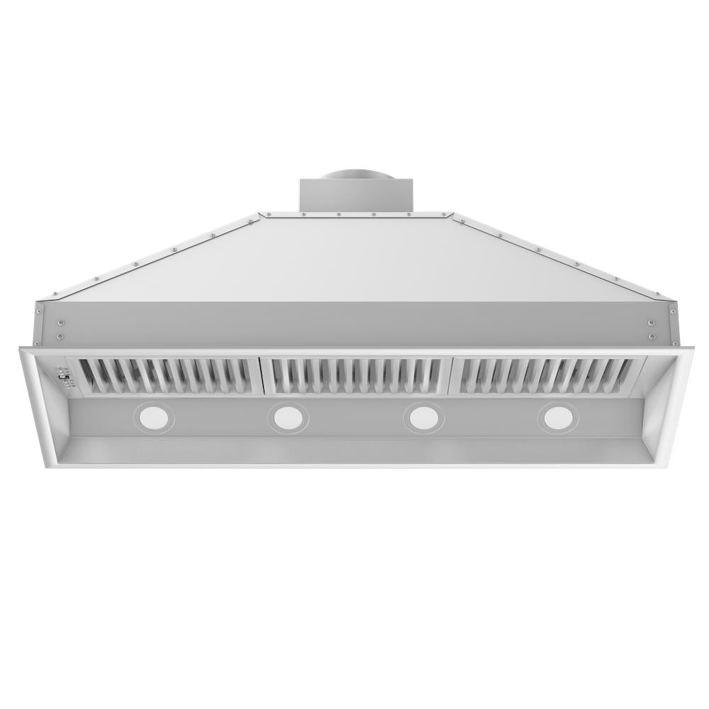 46 In. Ducted Wall Mount Range Hood Insert In Outdoor Approved Stainless Steel 69830446