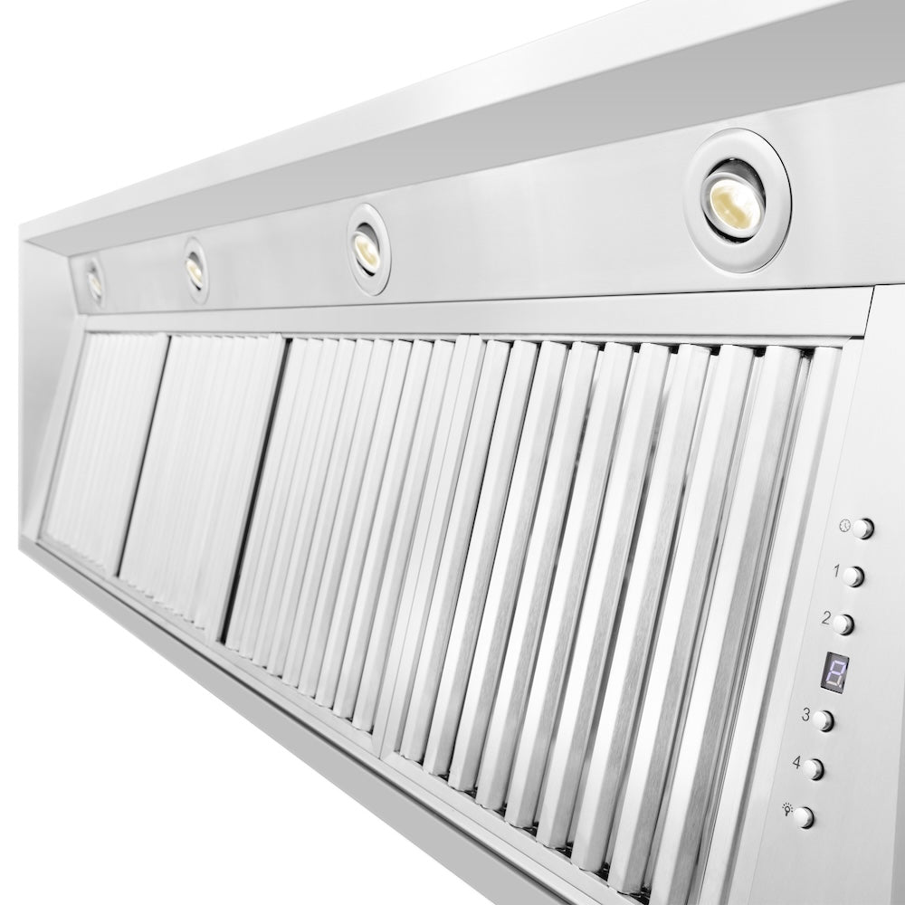 52 In. Ducted Wall Mount Range Hood Insert In Stainless Steel 69852