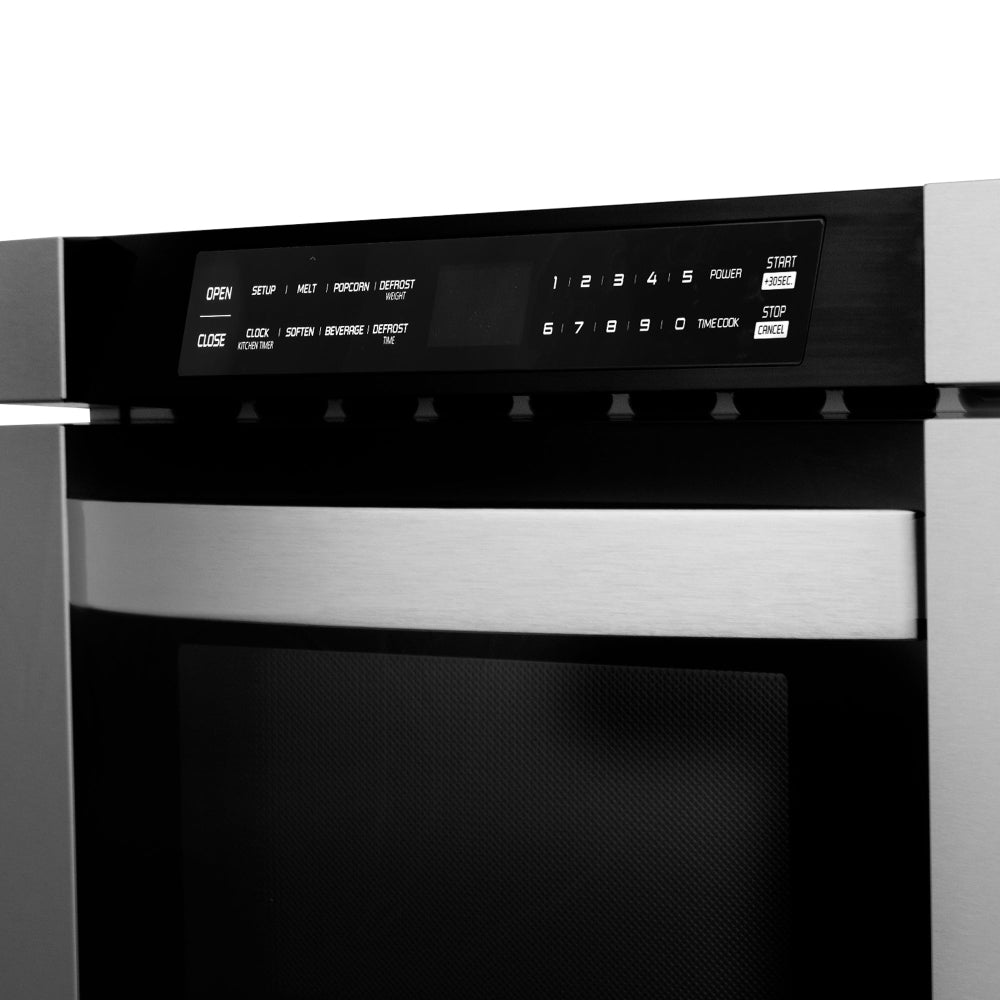 Kitchen Package with Refrigeration, 48" Stainless Steel Dual Fuel Range, 48" Range Hood, Microwave Drawer, 24" Tall Tub Dishwasher and Beverage Fridge 6KPRRARH48MWDWVRBV