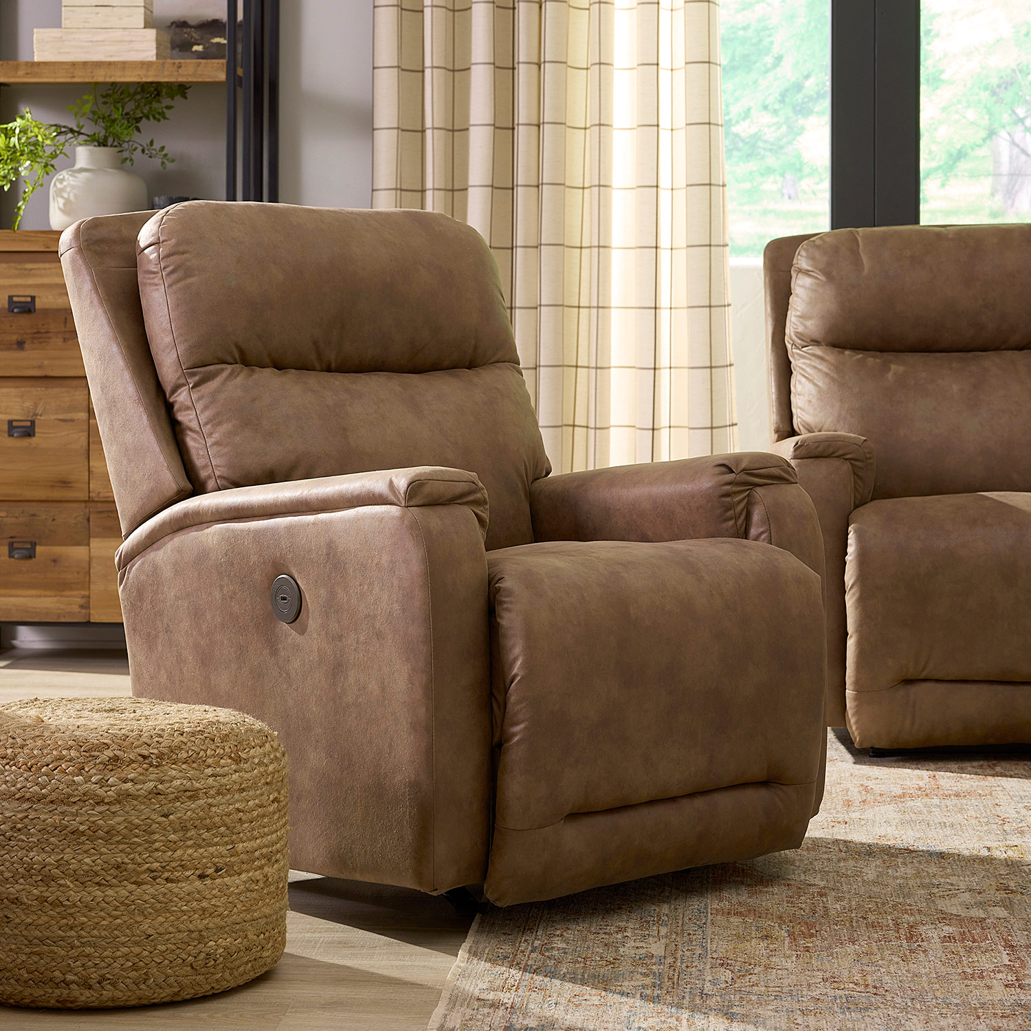 Derek - Transitionally Styled Pillow Back Recliner - 6N57 6N57