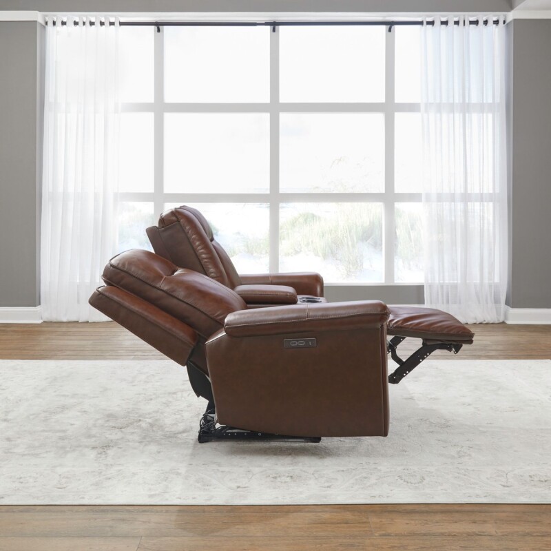 Avery Loveseat w/Console P2 - Cognac 7001CG22P