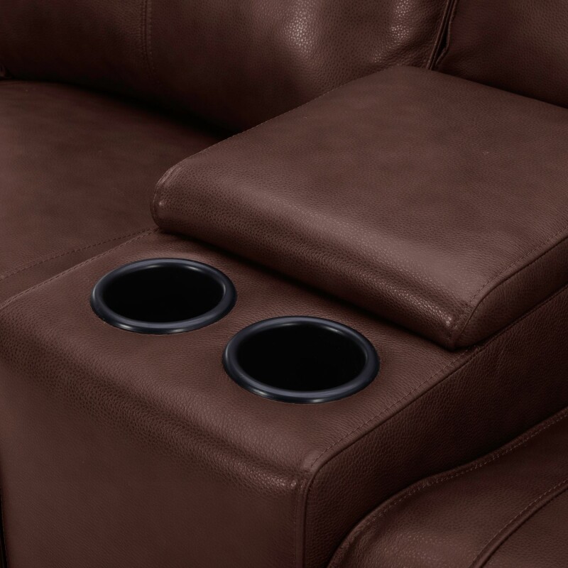 Avery Loveseat w/Console P2 - Cognac 7001CG22P