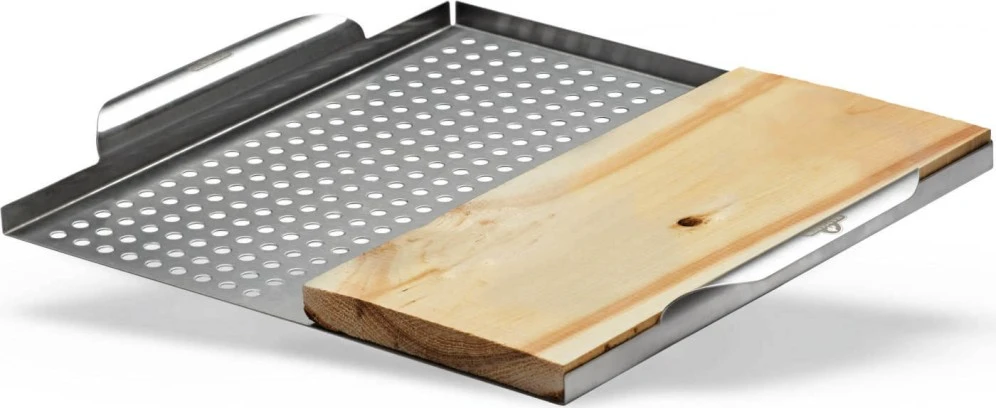 Stainless Steel Multi-functional Topper with Cedar Plank 70026