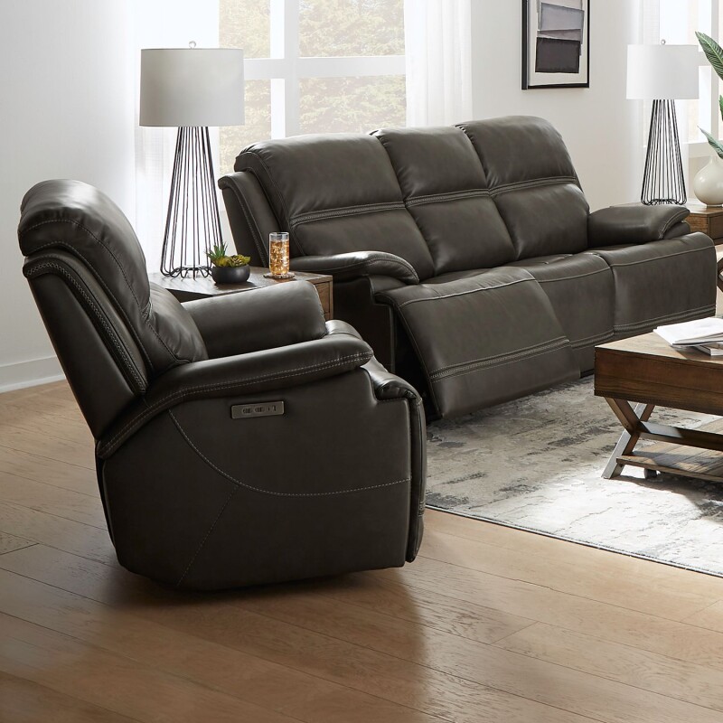 Bentley Sofa & Recliner 7003GYUPHSOREC