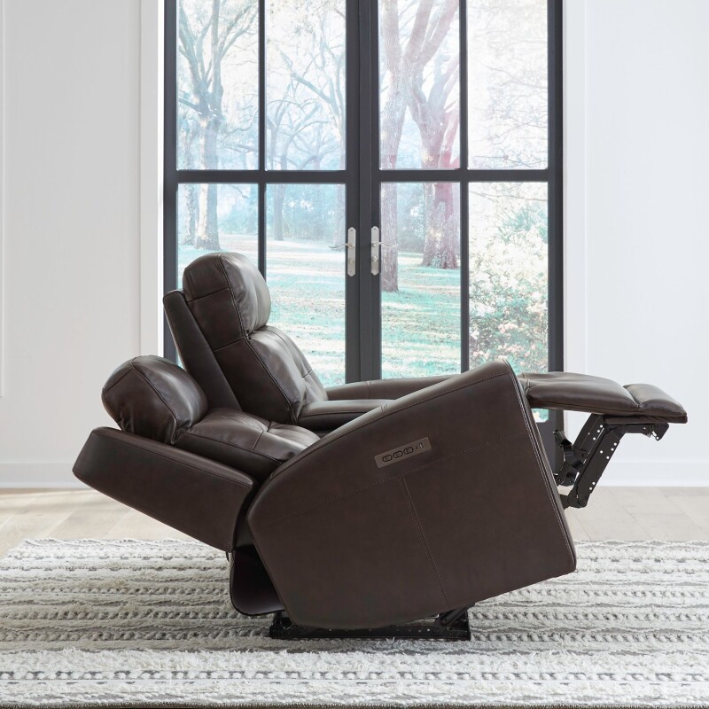 Carrington Loveseat w/Console P3 & ZG - Dark Brown 7006DB23P
